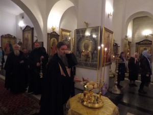 В субботу 29 сентября 2018 г. в Богоявленском мужском монастыре в храме иконы Божьей Матери "УТОЛИ МОЯ ПЕЧАЛИ", прошло Всенощное бдение в канун дня памяти мучениц Веры, Надежды, Любови и матери их Софии