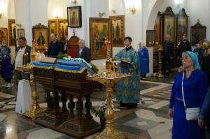 В канун 12-й Недели по Пятидесятнице Игумен Нестор (Болков ) совершил всенощное бдение с литией в Богоявленском епархиальном мужском монастыре.