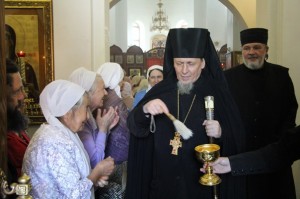 В двунадесятый праздник Вознесения Господня Игумен Нестор (Болков ) совершил Божественную Литургию святителя Иоанна Златоустого в Богоявленском мужском монастыре.