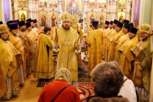 Игумен Нестор (Болков ) принял участие в Божественной Литургии в Свято-Симеоновском кафедральном соборе.