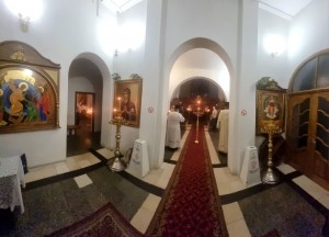 В Богоявленском епархиальном мужском монастыре Игумен Нестор (Болков ) возглавил Всенощное бдение с литией.