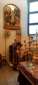  В канун Недели Крестопоклонной игумен Нестор (Болков) с клириками обители совершил всенощное бдение в Богоявленском мужском монастыре., 