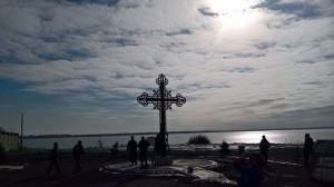 УСТАНОВКА ПОКЛОННОГО КРЕСТА В БОГОЯВЛЕНСКОМ МОНАСТЫРЕ, 