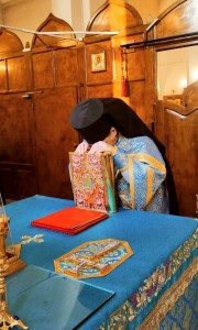 19 февраля 2023 года,в Неделю о Страшном суде (мясопустную), игумен Нестор с клириками обители совершили Божественную Литургию святителя Иоанна Златоустого в Богоявленском мужском монастыре в Храме Божией Матери «Утоли мои печали» ., 