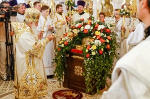 Настоятель Богоявленского епархиального мужского монастыря Игумен Нестор (Болков)принял участие в Божественной Литургии в кафедральном соборе Рождества Христова., 