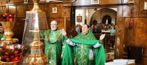 Игумен Нестор(Болков ) в Вербное воскресенье совершил Божественную Литургию в Богоявленском мужском монастыре., 