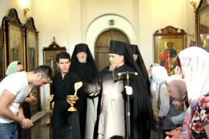 В Недели 7-й по Пасхе Игумен Нестор (Болков ) совершил Божественную Литургию святителя Иоанна Златоустого в Богоявленском мужском монастыре., 