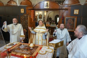 29 мая 2025 года,в двунадесятый праздник Вознесения Господня Игумен Нестор (Болков ) совершил Божественную Литургию святителя Иоанна Златоуста в Богоявленском епархиальном мужском монастыре города Челябинска., 