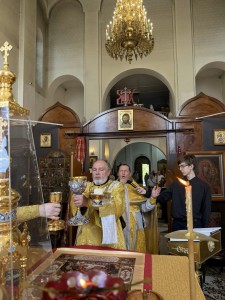 В Неделю 5-ю по Пятидесятнице, Игумен Нестор (Болков) возглавил Литургию в Богоявленском  мужском монастыре города Челябинска., 