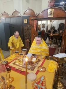 4 января 2026 года Игумен Нестор (Болков ) возглавил Воскресную Божественную Литургию в Богоявленском епархиальном мужском монастыре., 