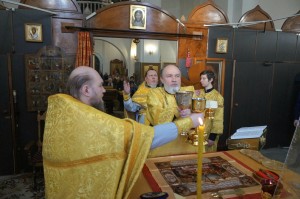 Игумен Нестор (Болков ) совершил Божественную Литургию в Богоявленском епархиальном мужском монастыре города Челябинска., 