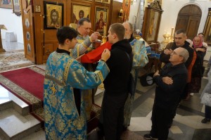 В Богоявленском епархиальном мужском монастыре города Челябинска совершили Божественную Литургию., 