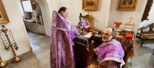 В Неделю 4-ю Великого поста ,игумен Нестор (Болков) совершил Литургию в Богоявленском мужском монастыре., 