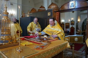 В праздник Рождества Иоанна Крестителя Игумен Нестор возглавил Литургию в Богоявленском мужском монастыре Челябинска., 
