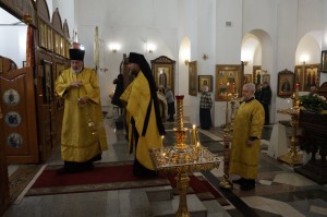 В Богоявленском епархиальном мужском монастыре Игумен Нестор (Болков ) совершил Всенощное бдение с литией., 