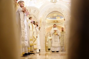 В день памяти святых отцов I Вселенского Собора Настоятель Богоявленского епархиального мужского монастыря Игумен Нестор ( Болков)принял участие в Божественной Литургии в Христорождественском соборе., 