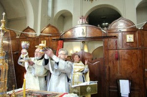 В Недели 7-й по Пасхе Игумен Нестор (Болков ) совершил Божественную Литургию святителя Иоанна Златоустого в Богоявленском мужском монастыре., 