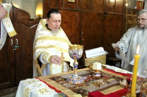 В Недели 7-й по Пасхе Игумен Нестор (Болков ) совершил Божественную Литургию святителя Иоанна Златоустого в Богоявленском мужском монастыре., 