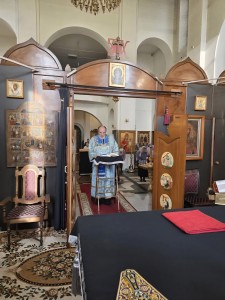 В Субботу Акафиста Похвалы Пресвятой Богородицы Игумен Нестор(Болков) возглавил Литургию в Богоявленском мужском монастыре города Челябинска., 