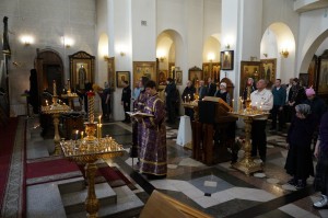 16  марта 2025 года Игумен Нестор (Болков ) возглавил Воскресную Божественную Литургию в Богоявленском епархиальном мужском монастыре., 