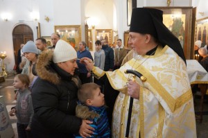В Богоявленском мужском монастыре совершили великое повечерие с литией и утреню с полиелеем в Богоявленском мужском монастыре., 