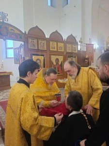 4 января 2026 года Игумен Нестор (Болков ) возглавил Воскресную Божественную Литургию в Богоявленском епархиальном мужском монастыре., 