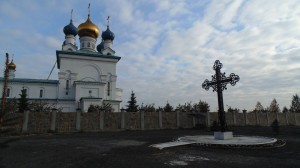 УСТАНОВКА ПОКЛОННОГО КРЕСТА В БОГОЯВЛЕНСКОМ МОНАСТЫРЕ, 