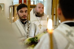 Настоятель Богоявленского епархиального мужского монастыря Игумен Нестор (Болков)с клириками Монастырского благочиния принял участие в Богослужении в храме Архистратига Михаила в Челябинске., 