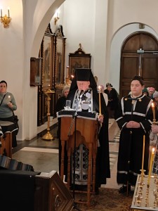 В Богоявленском мужском монастыре города Челябинска совершили Великое повечерие с чтением 1-й части Великого покаянного канона Андрея Критского., 