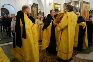 В Богоявленском епархиальном мужском монастыре Игумен Нестор (Болков ) совершил Всенощное бдение с литией., 