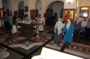 В Богоявленском епархиальном мужском монастыре Игумен Нестор (Болков ) возглавил Всенощное бдение с литией., 