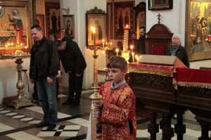 В канун Недели о самарянине, Игумен Нестор (Болков ) совершил всенощное бдение в Богоявленском мужском монастыре., 