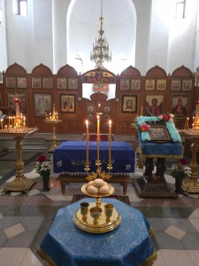 В канун праздника Успения Пресвятой Богородицы Игумен Нестор (Болков ) совершил всенощное бдение с литией в Богоявленском епархиальном мужском монастыре., 