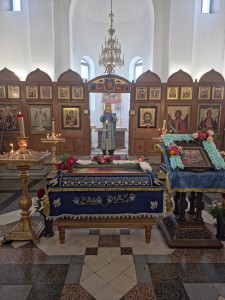 В канун праздника Успения Пресвятой Богородицы Игумен Нестор (Болков ) совершил всенощное бдение с литией в Богоявленском епархиальном мужском монастыре., 