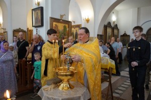 15 июня 2025 года, в 1-ю Неделю по Пятидесятнице и празднования Собора всех святых, Игумен Нестор (Болков) совершил Божественную Литургию в Богоявленском епархиальном мужском монастыре города Челябинска., 