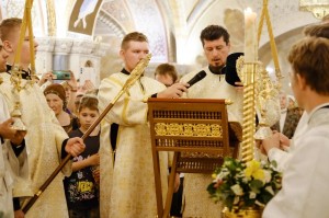 Настоятель Богоявленского епархиального мужского монастыря Игумен Нестор (Болков)принял участие в Божественной Литургии в кафедральном соборе Рождества Христова., 