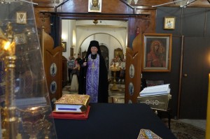 В Богоявленском епархиальном мужском монастыре совершили всенощное бдение  с литией., 