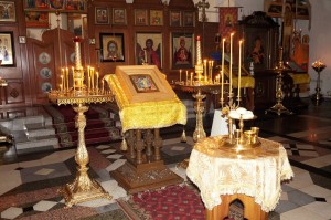 В Богоявленском епархиальном мужском монастыре Игумен Нестор (Болков ) возглавил Всенощное бдение с литией., 