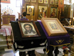 Вечернее субботнее и утреннее воскресное Богослужение в храме монастыря 24-25.03.2018, 