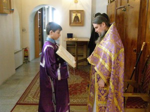 Вечернее субботнее и утреннее воскресное Богослужение в храме монастыря 24-25.03.2018, 