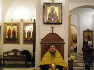 Утреннее Богослужение в храме монастыря 05.01.2018, 