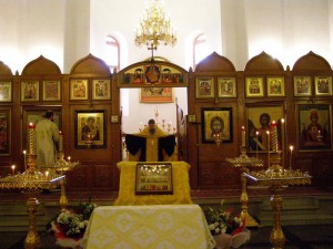 Утреннее Богослужение в храме монастыря 05.01.2018, 