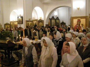 Вечернее субботнее и утреннее воскресное Богослужение в храме монастыря 07.01.2018, 