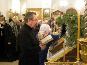 Вечернее субботнее и утреннее воскресное Богослужение в храме монастыря 07.01.2018, 