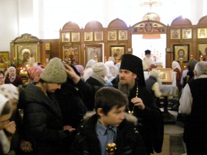 Вечернее субботнее и утреннее воскресное Богослужение в храме монастыря 13-14.01.2018, 