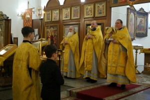 21 декабря 2025 года Игумен Нестор (Болков ) возглавил Воскресную Божественную Литургию в Богоявленском епархиальном мужском монастыре., 