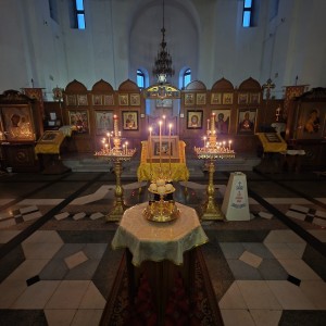 В Богоявленском епархиальном мужском монастыре города Челябинска совершили всенощное бдение с литией, 