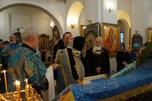 В канун 12-й Недели по Пятидесятнице Игумен Нестор (Болков ) совершил всенощное бдение с литией в Богоявленском епархиальном мужском монастыре., 