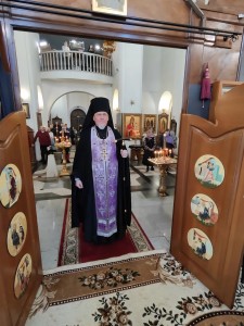 В канун Недели Крестопоклонной  в Богоявленском  мужском монастыре совершили Всенощное бдение с литией., 