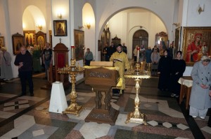 В Богоявленском епархиальном мужском монастыре Игумен Нестор (Болков ) совершил Всенощное бдение с литией., 